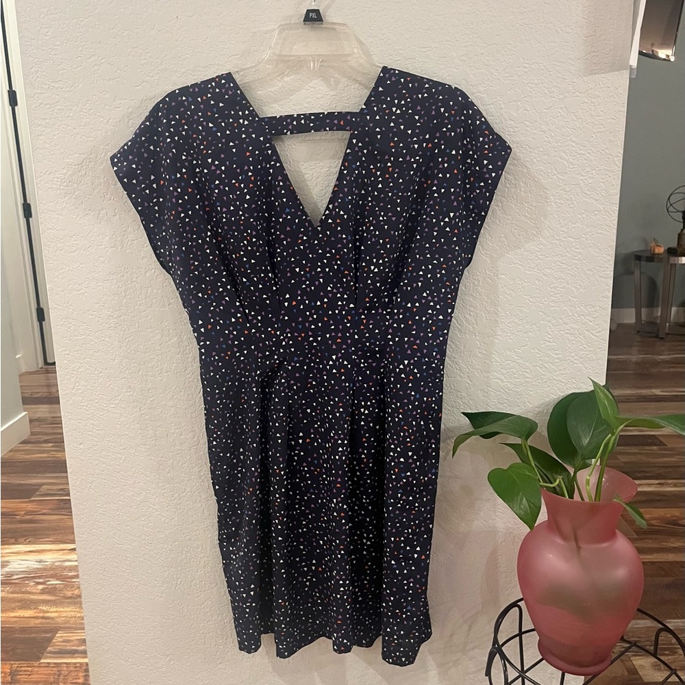 Knee-Length Multicolored Fit and Flare Dress